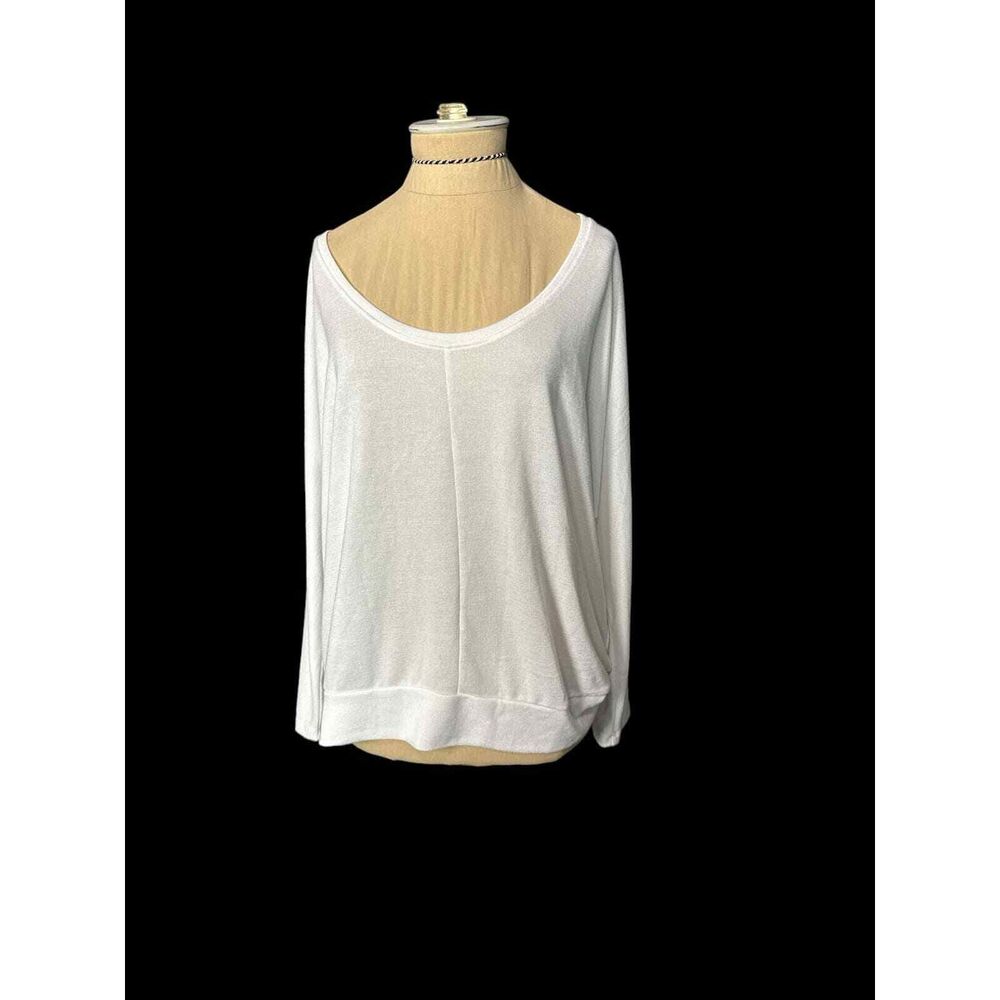 Banana Republic Factory White Luxespin Blouse NWT Size Large
